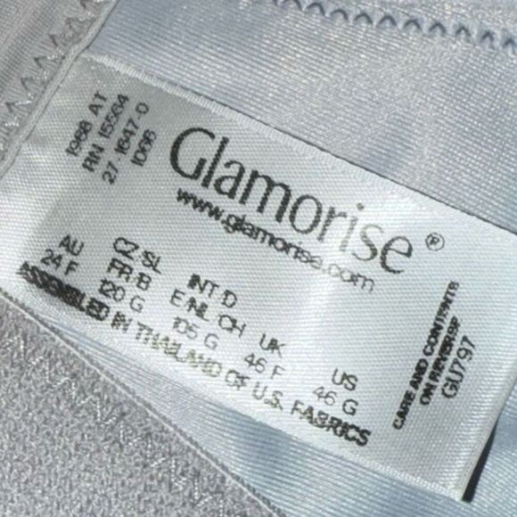 Glamorise Gray and Pink Sports Bra with Seamless Full-Coverage Design 46G - Picture 5 of 6